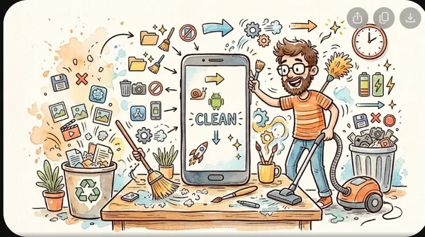 Điện thoại Android hiển thị màn hình quản lý dung lượng lưu trữ