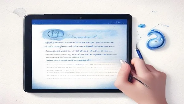 Cận cảnh đầu bút S-Pen chạm vào màn hình cong của chiếc flagship Samsung Galaxy vẽ nên những nét chữ nghệ thuật