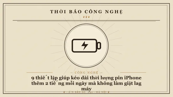 Biểu tượng thỏi pin iPhone màu xanh căng tràn năng lượng kèm các nút tinh chỉnh thông minh