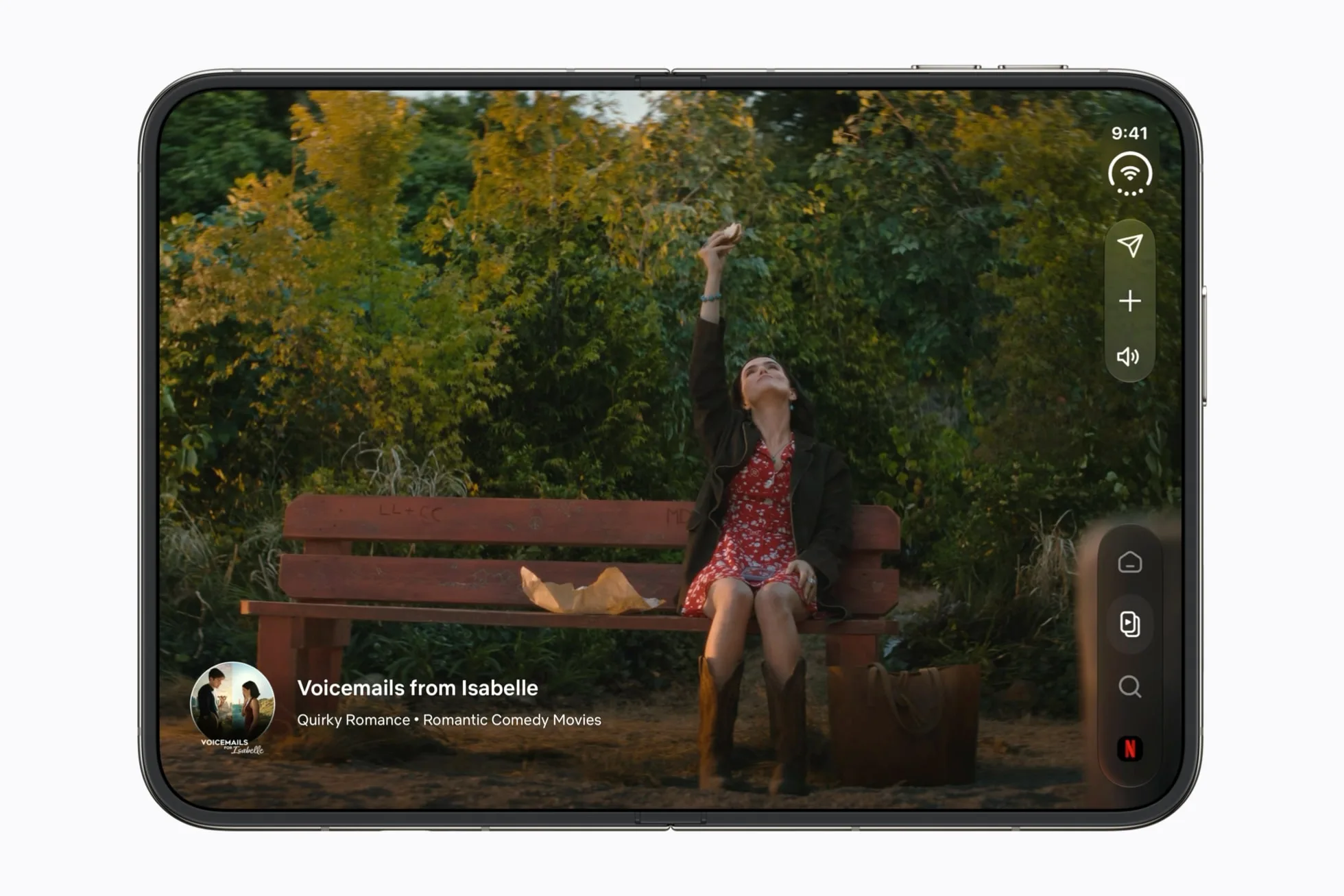 Trải nghiệm xem phim điện ảnh trên màn hình lớn của ứng dụng Netflix trên iPhone Duo